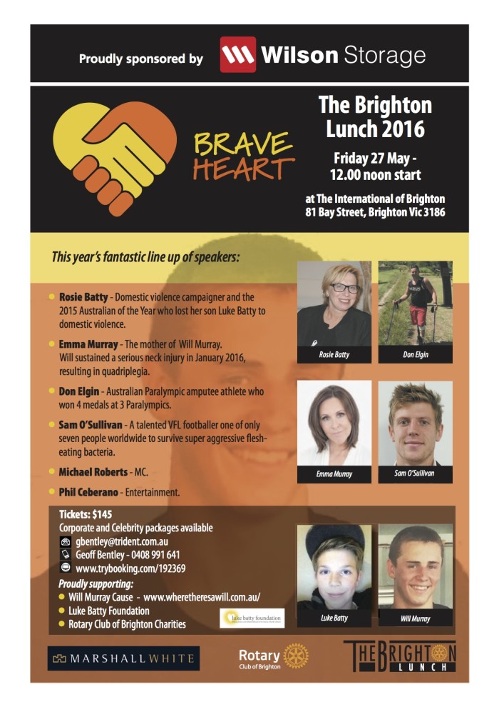 Brighton Lunch 2016 'Brave Heart'