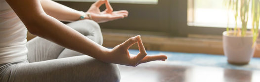 woman meditating clean home mental health